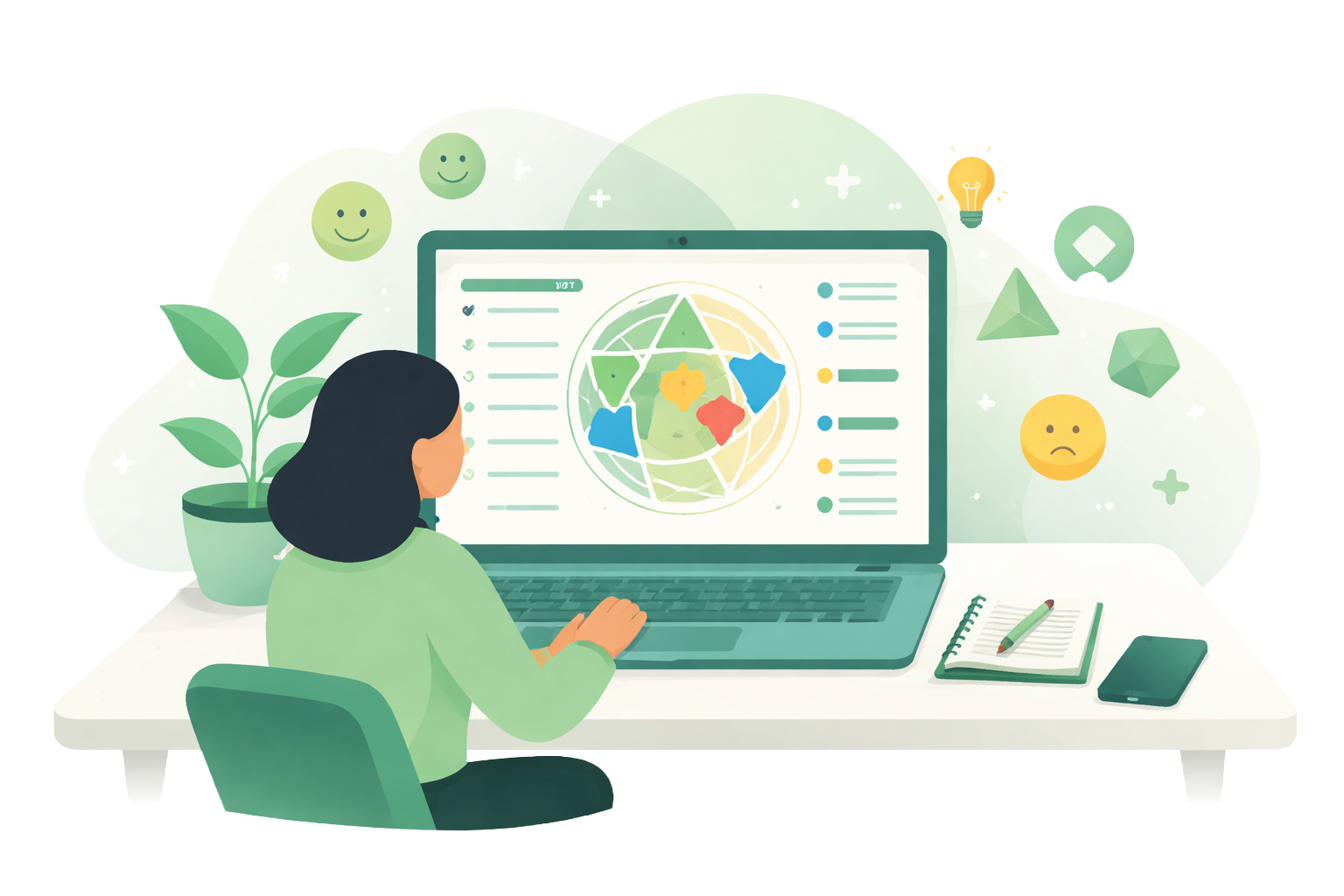 Participant completing the personality assessment